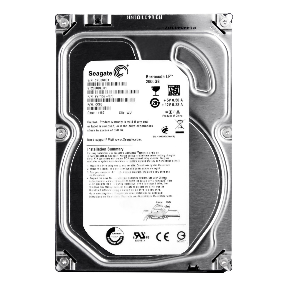 SEAGATE ST2000DL001 2TB SATA III 7200RPM 3.5'' (RECERTIFIÉ)