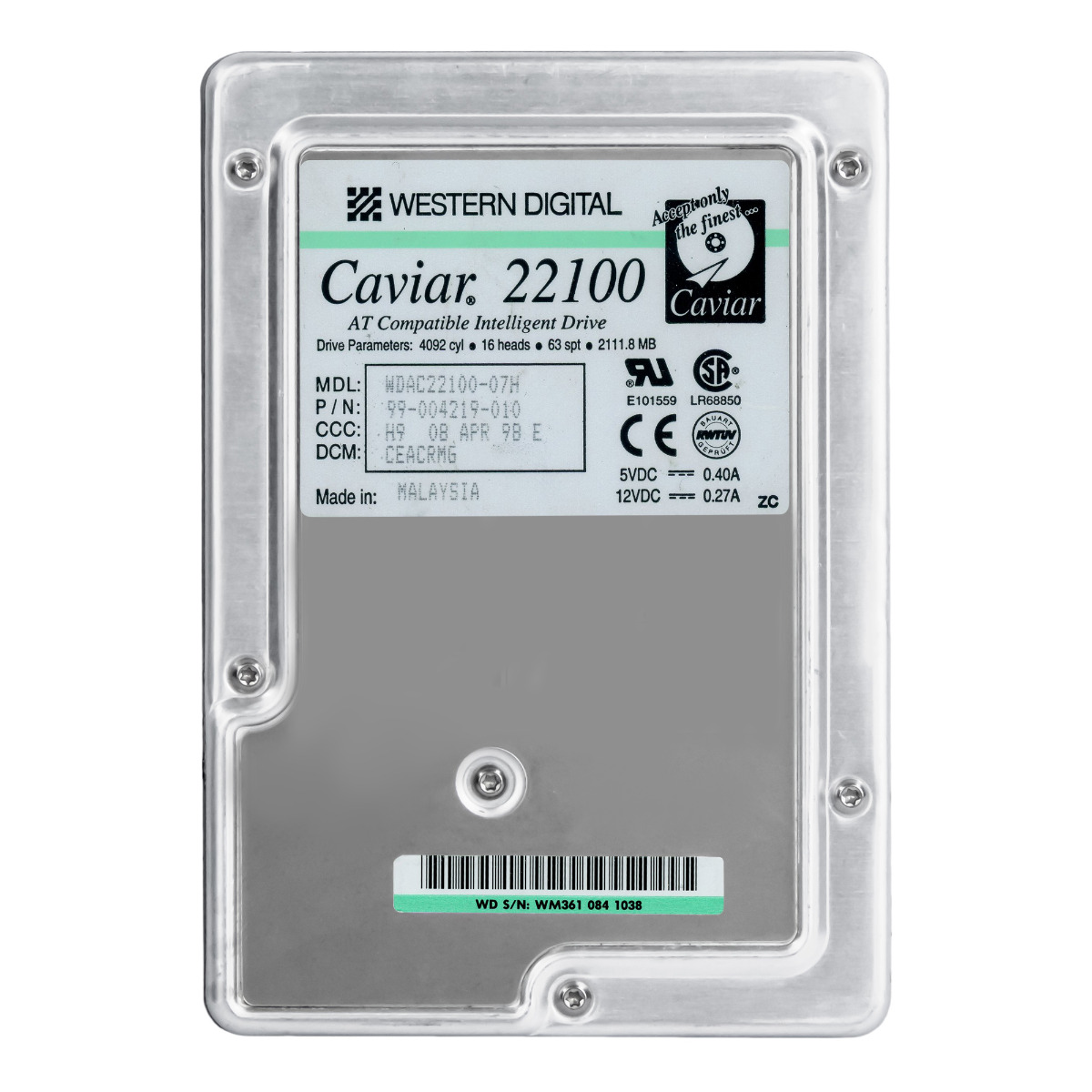 WD CAVIAR 22100 2,1 Go 5,2K ATA 3,5'' WDAC22100-07H