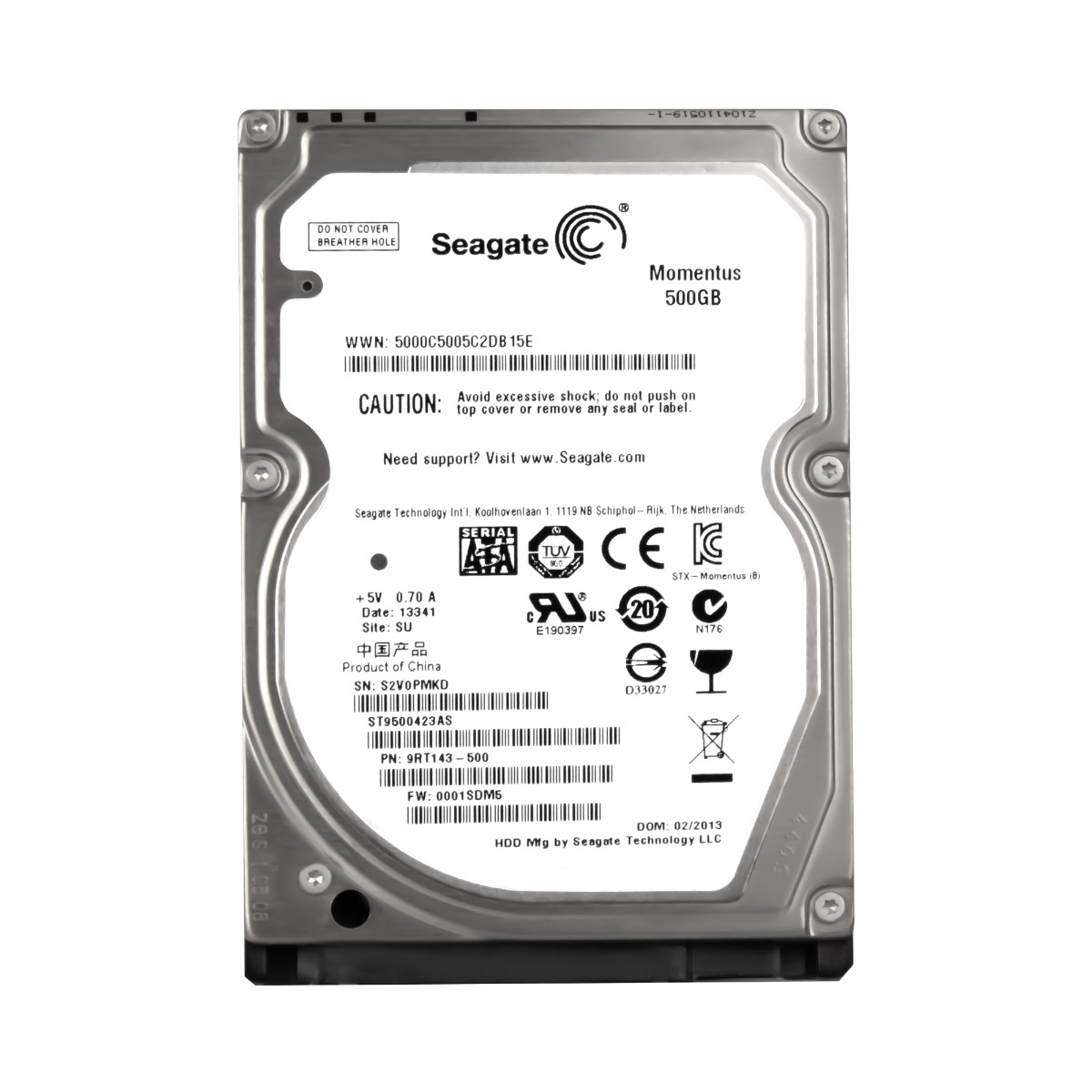 SEAGATE MOMENTUS 500GB SATA II 7.2K 16MB 2.5'' ST9500423AS