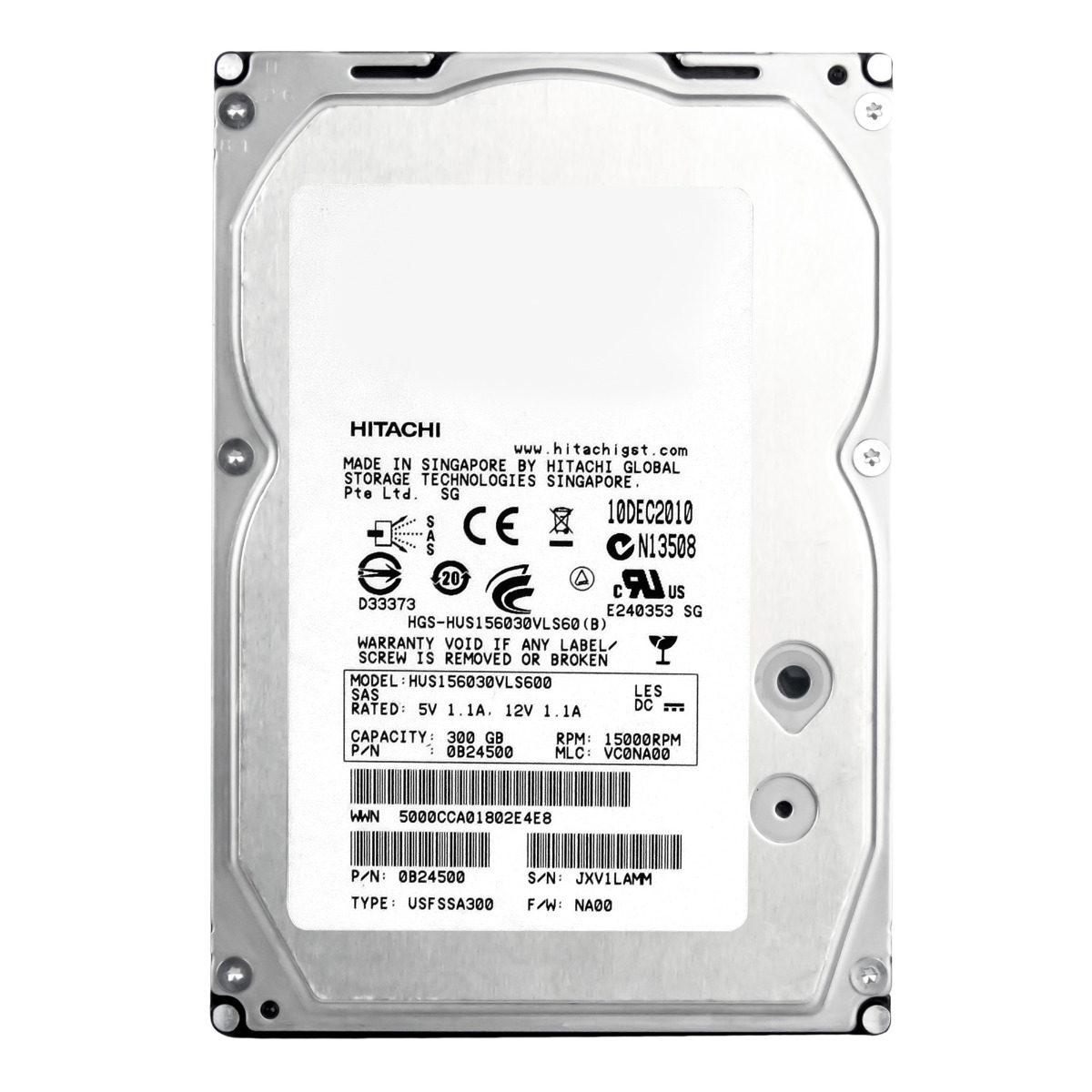 HITACHI UltraStar 15K600 300 Go 15K 64 Mo SAS-2 3,5'' HUS156030VLS600