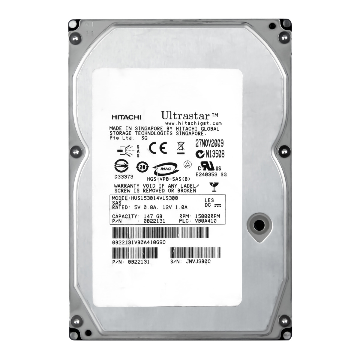 HITACHI UltraStar 15K300 147 Go 15K 16 Mo SAS 3,5'' HUS153014VLS300