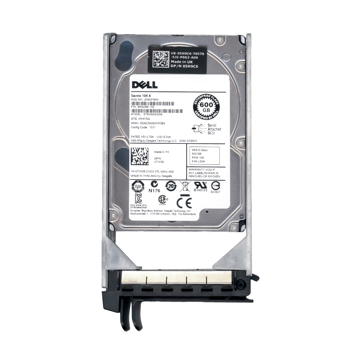 DELL 07YX58 600 Go 10 000 tr/min SAS-2 2,5'' ST600MM0006