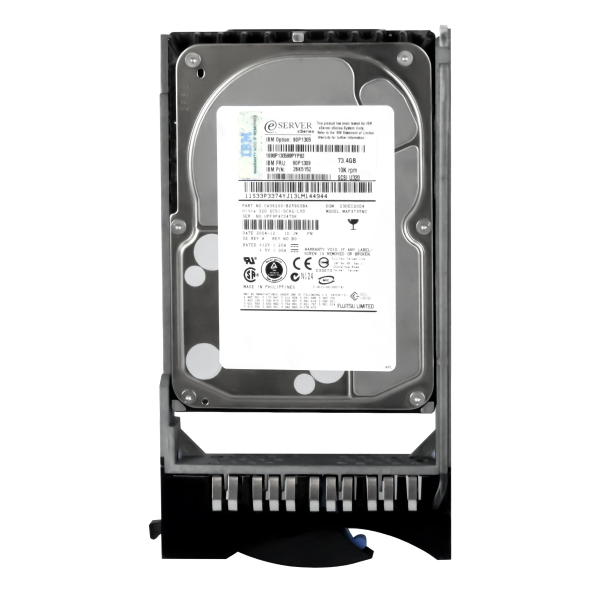IBM 90P1309 26K5152 73 Go 10K 8 Mo SCSI U320 3,5'' HUS103073FL3800