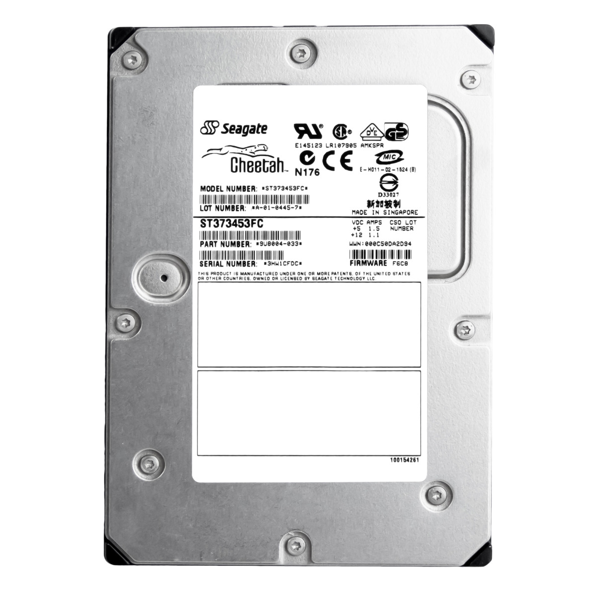 SEAGATE CHEETAH 15K.3 73.4 Go 15K 8 Mo FC 3.5'' ST373453FC