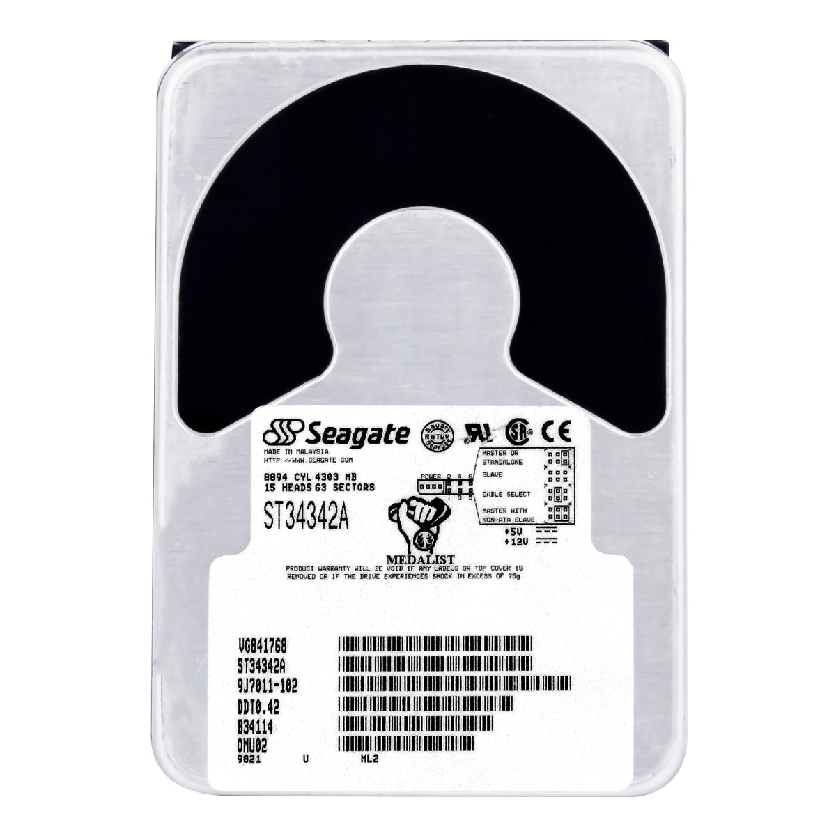 SEAGATE MEDALIST 4,3 Go 5 400 tr/min ATA 3,5'' ST34342A