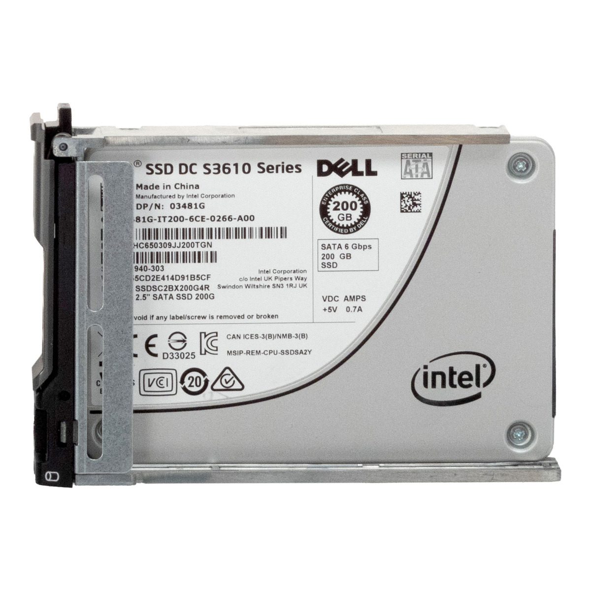 DELL 03481G 200 Go MLC SATA III 2,5'' SSDSC2BX200G4R