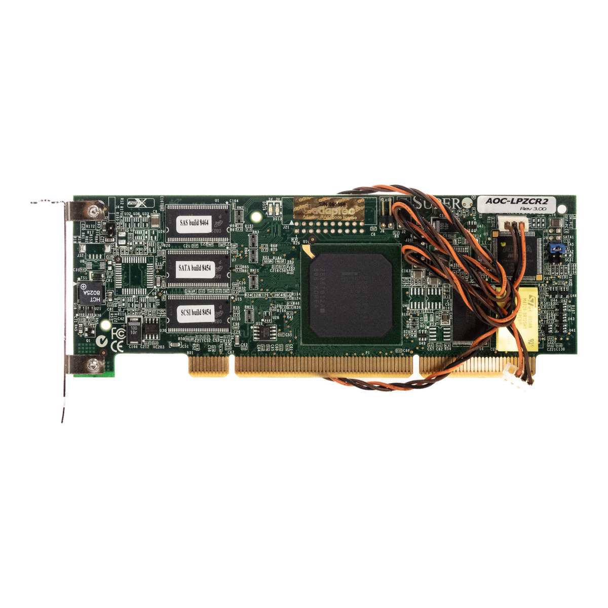 SUPERMICRO AOC-LPZCR2 RAID ZÉRO CANAL 256 Mo PCI-X LP
