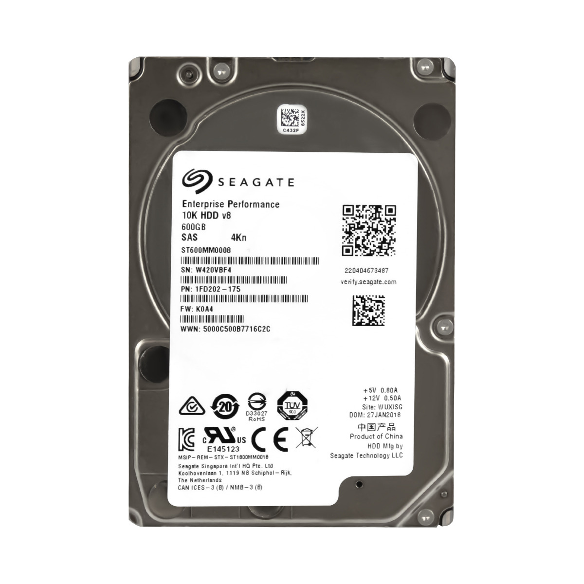 SEAGATE ST600MM0008 600 Go 10 000 tr/min 128 Mo SAS-3 2,5''