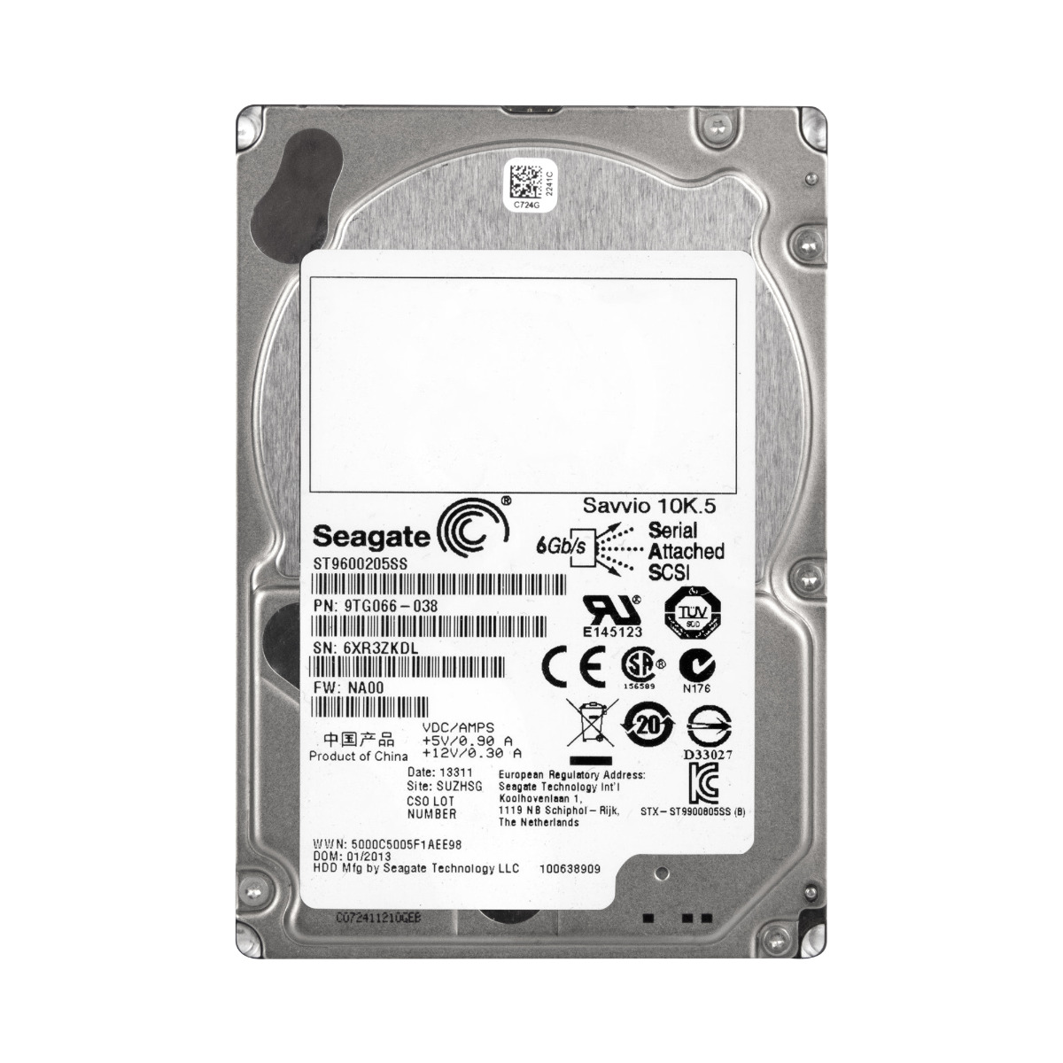 SEAGATE SAVVIO 10K.5 600 Go 10 000 tr/min 64 Mo SAS-2 2,5'' ST9600205SS