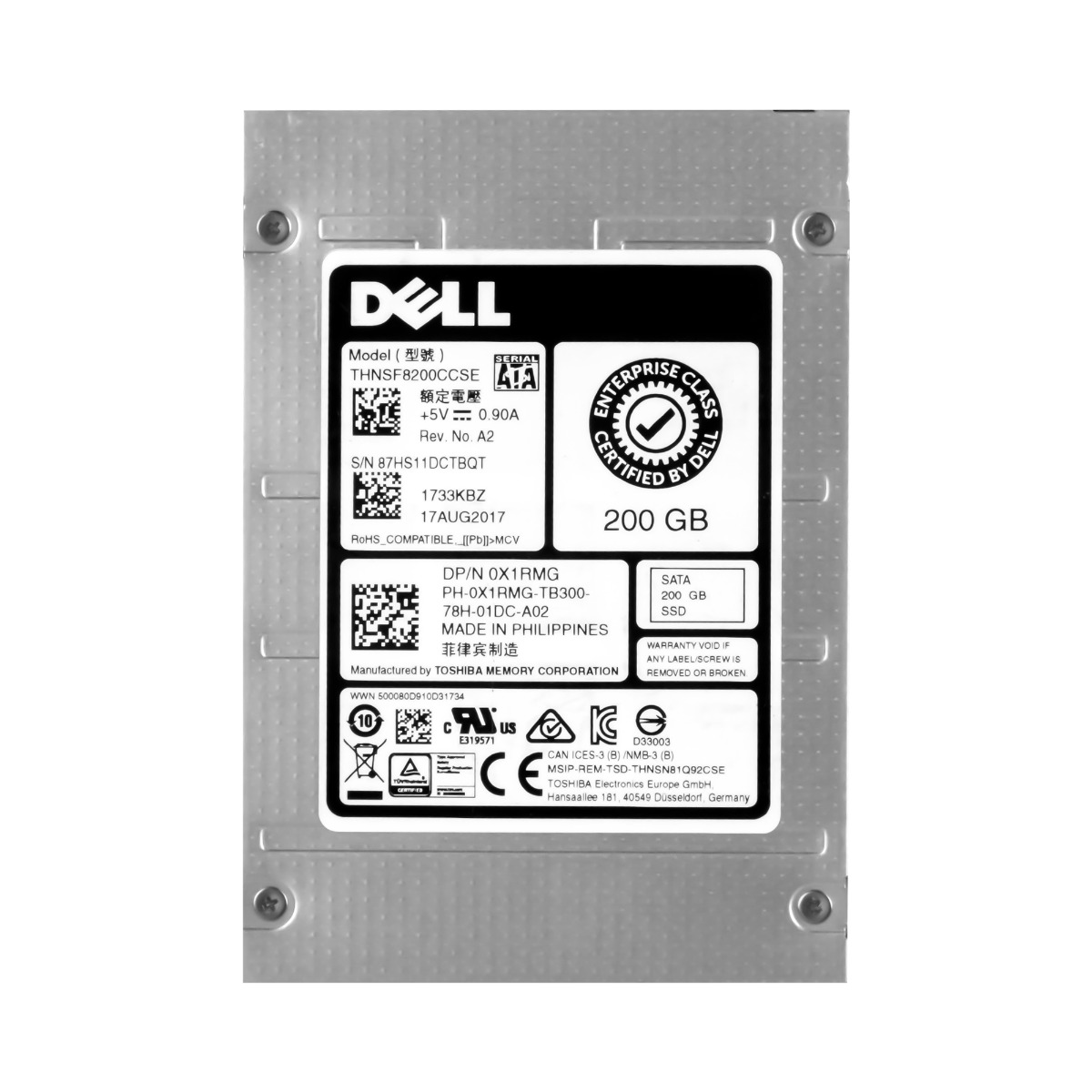 DELL 0X1RMG 200 Go MLC SATA III 2,5'' THNSF8200CCSE