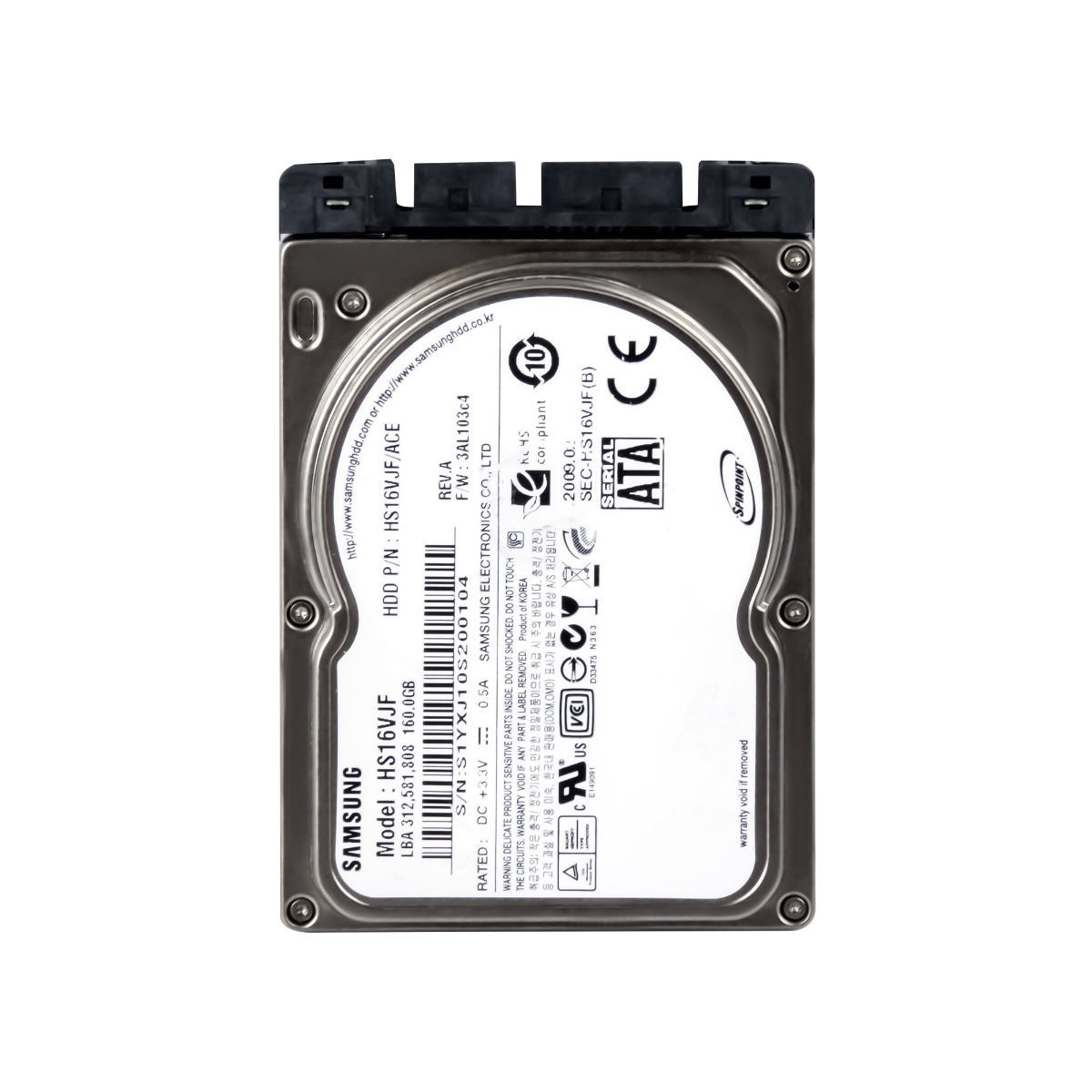 SAMSUNG SpinPoint N3C 160 Go 5,4K 16 Mo microSATA 1,8'' HS16VJF