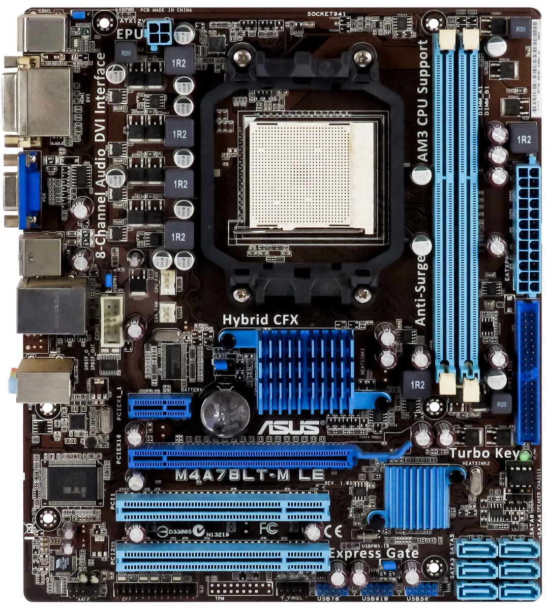 ASUS M4A78LT-M LE AMD 760G s.AM3 DDR3 microATX