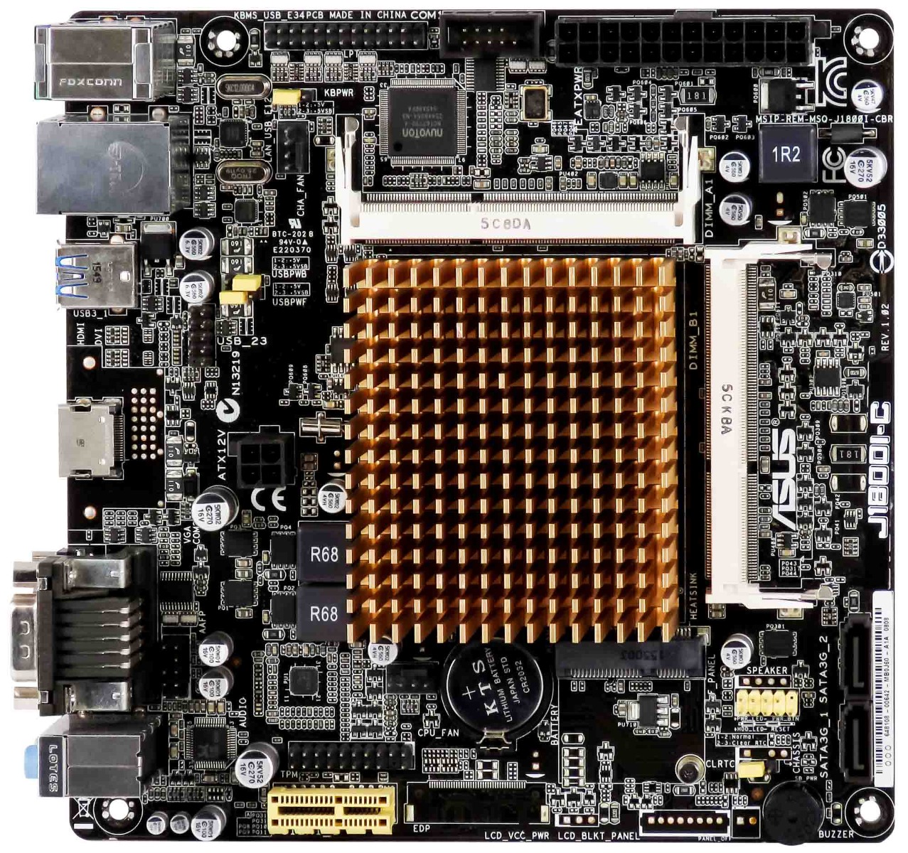 ASUS J1800I-C Processeur Intel Celeron J1800 SoC DDR3 SO-DIMM mini-ITX