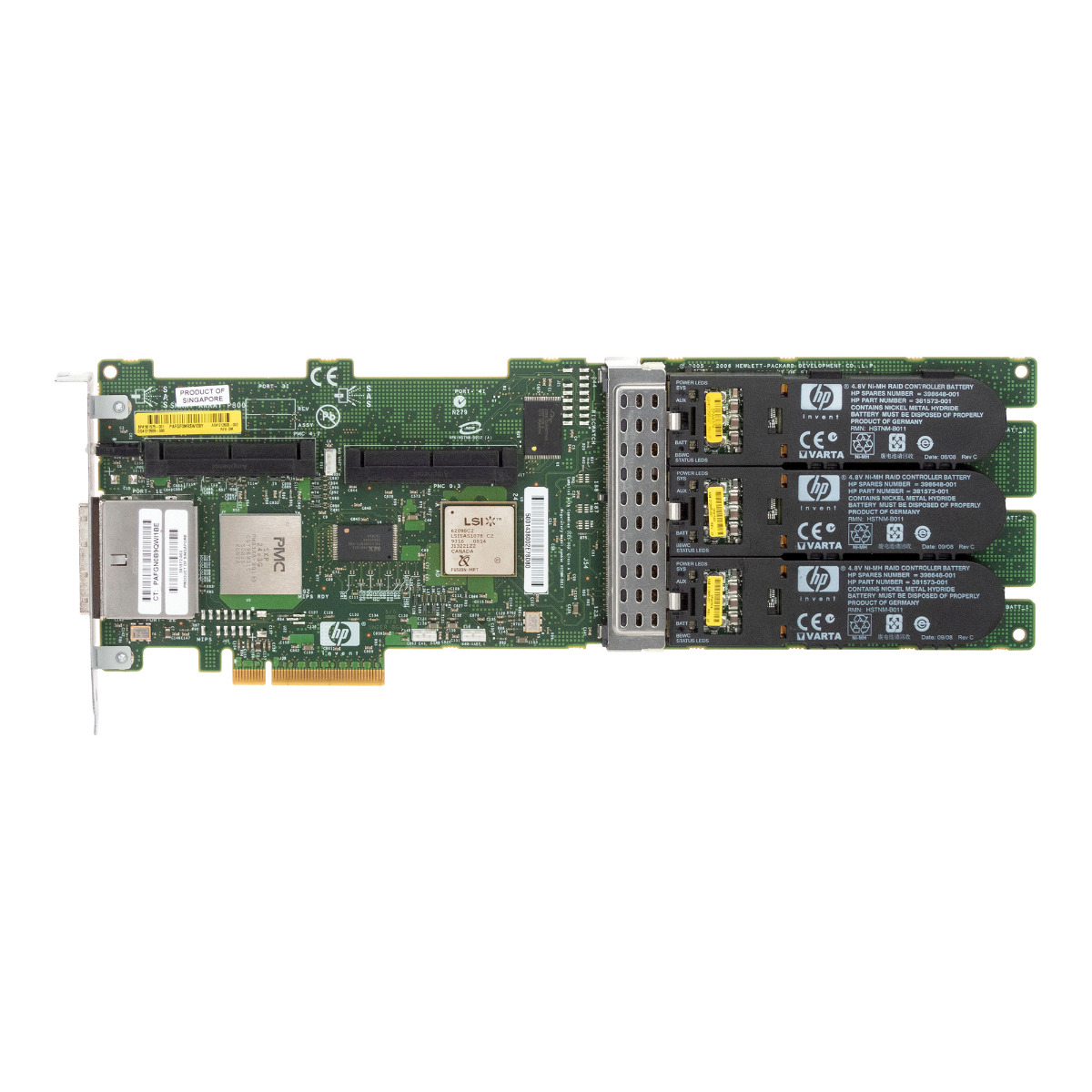 HP 501575-001 SMART ARRAY P800 RAID SAS PCIe x8 + 3 batteries
