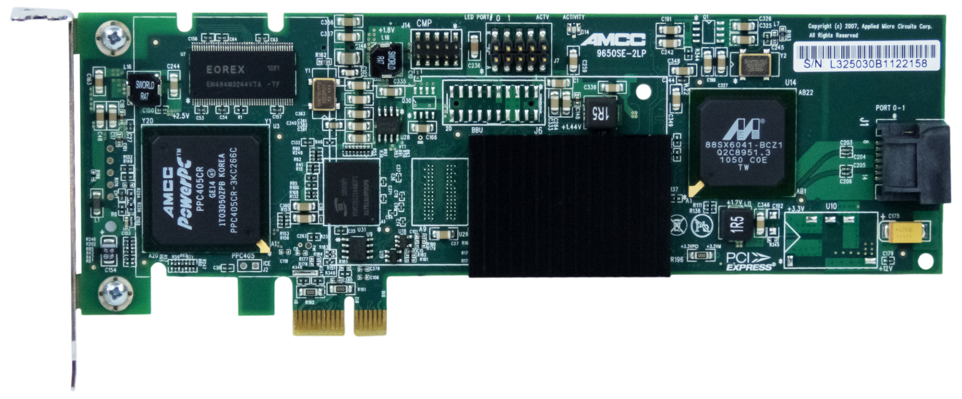 3WARE 9650SE-2LP 2x SATA 3 Gbit/s RAID 128 Mo PCIe LP
