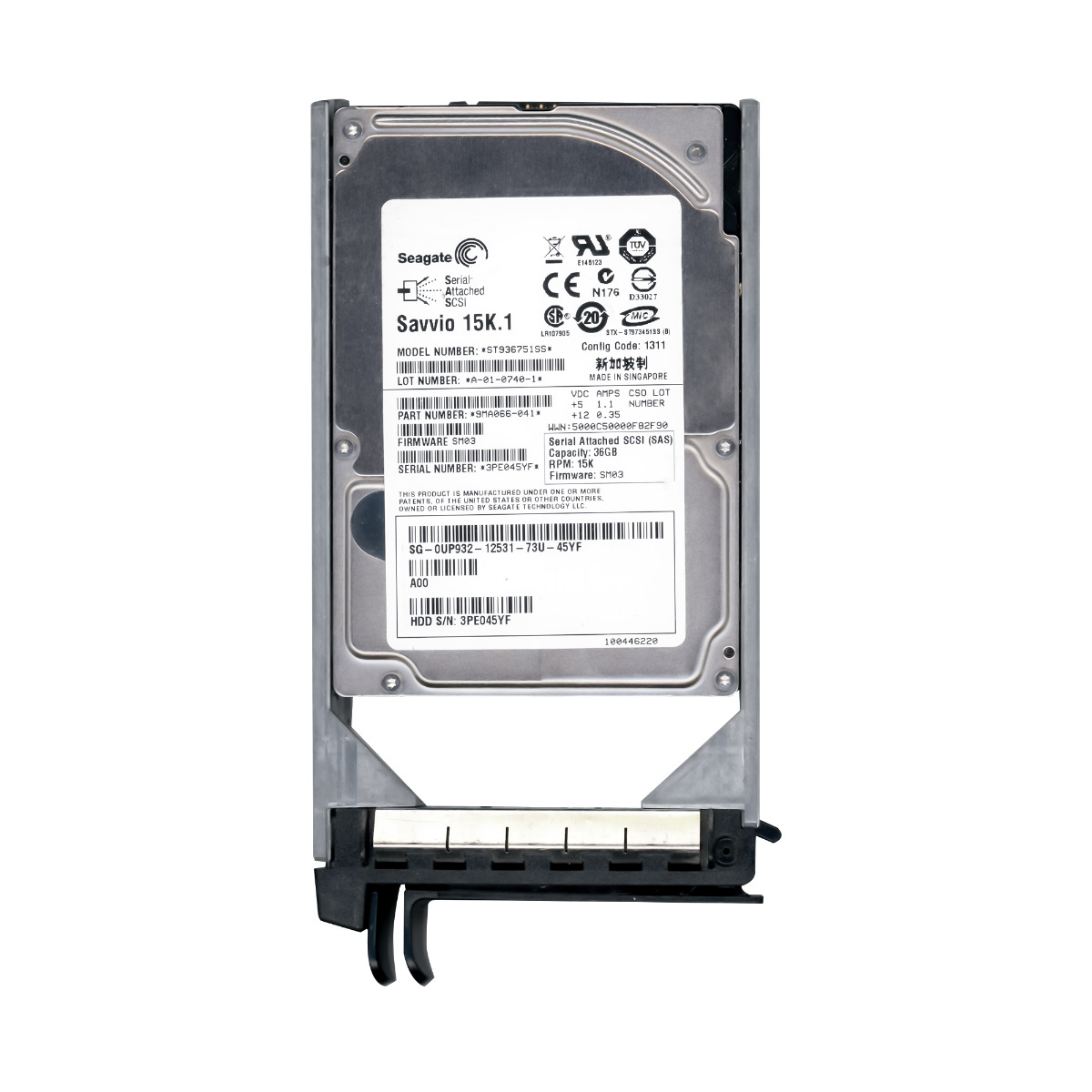 DELL 0UP932 36GB 15K 16MB SAS 2,5'' ST936751SS