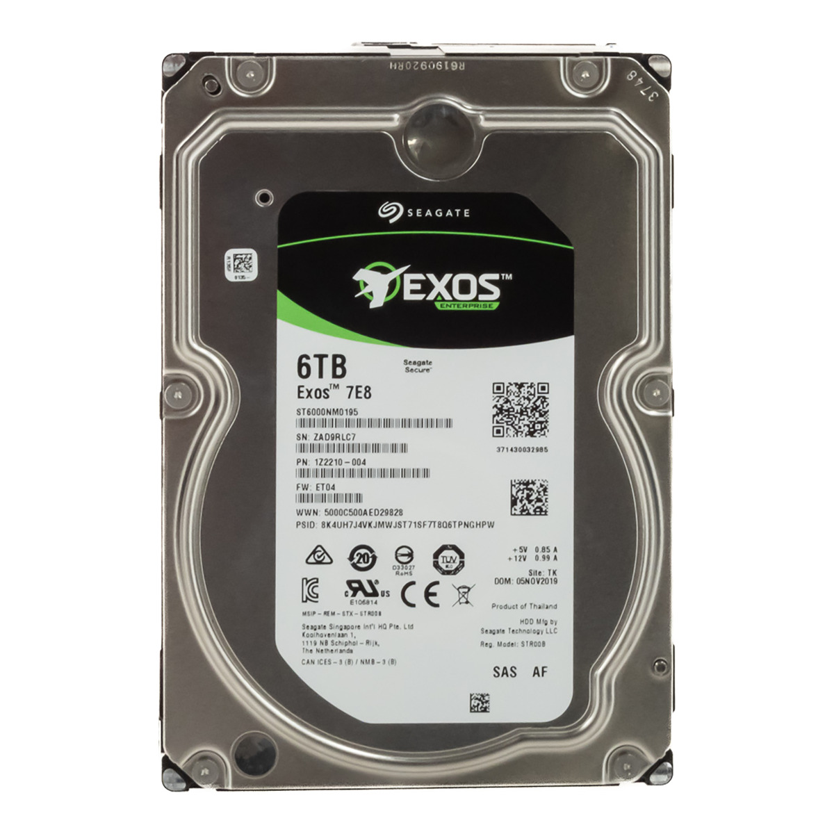 SEAGATE EXOS 7E8 6 To 7.2K 256 Mo SAS-3 3,5'' ST6000NM0195