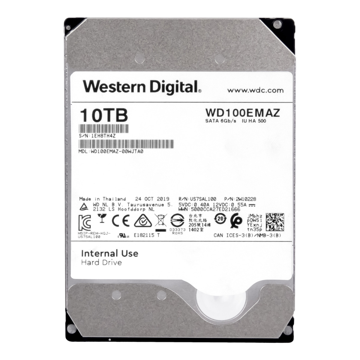 WD 10 To 5.4K 256 Mo SATA III 3,5'' WD100EMAZ