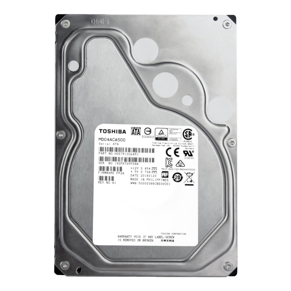 TOSHIBA 5TB 7.2K 128MB SATA III 3.5'' MD04ACA500