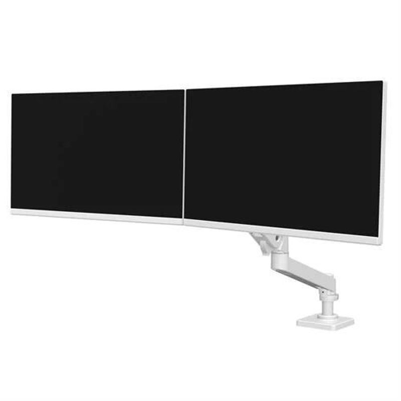 Support de bureau Ergotron LX Pro pour 2 écrans LCD - Blanc Dual Direct