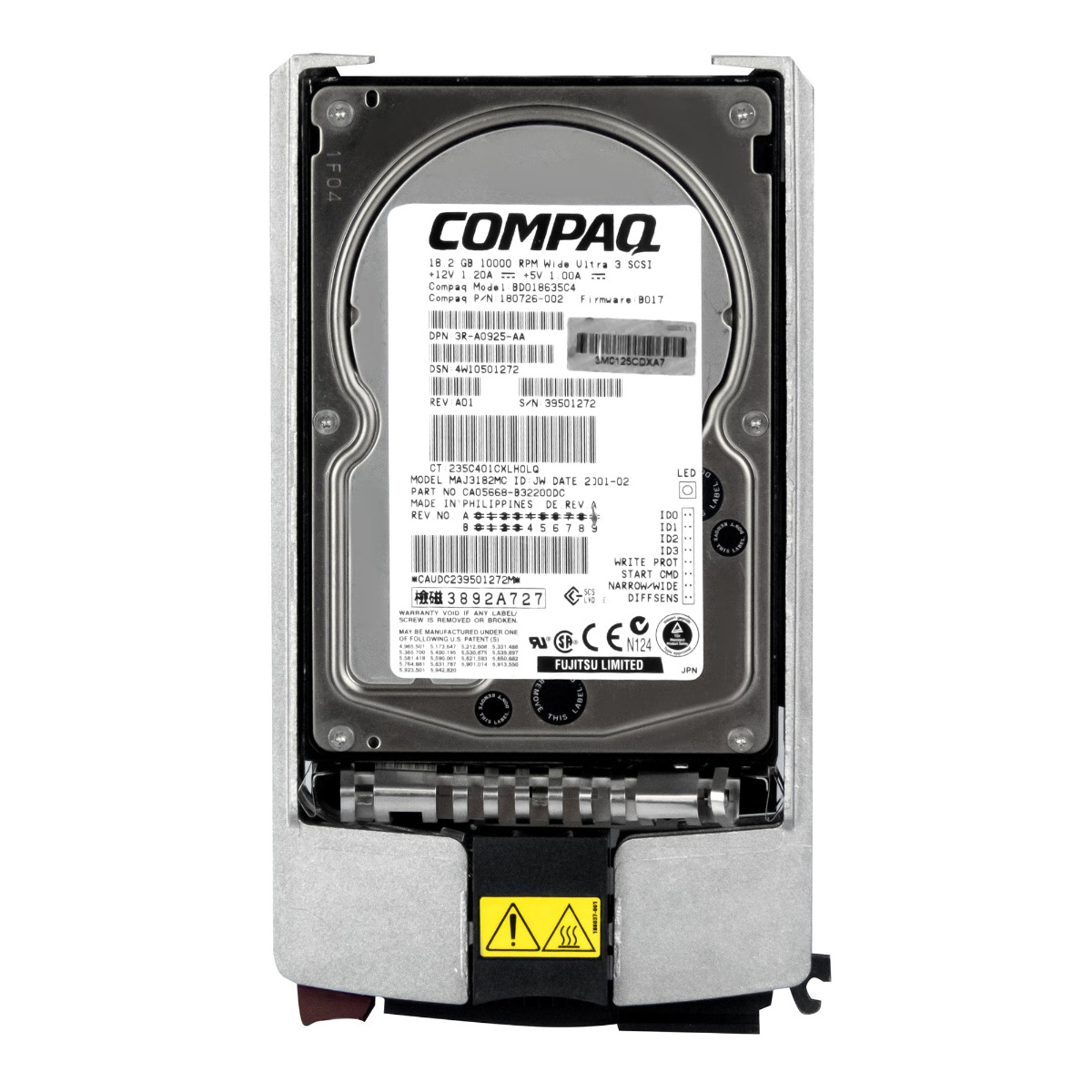 COMPAQ 180726-002 18 Go 10K 4 Mo SCSI U160 3,5'' BD018635C4