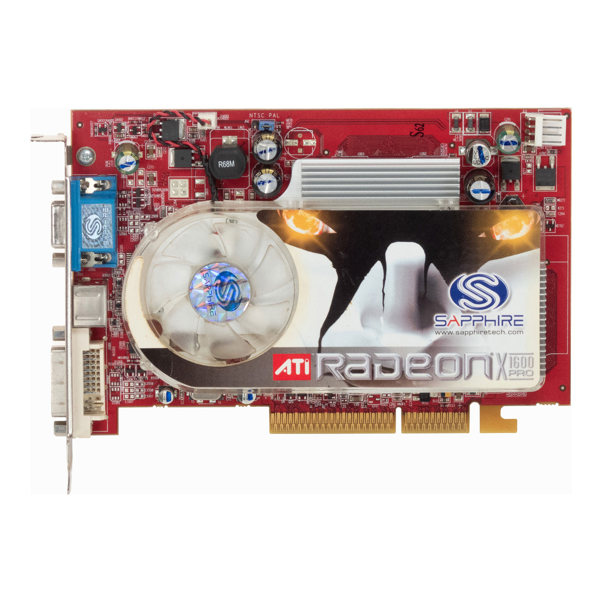 SAPPHIRE ATI RADEON X1600 PRO AGP 512 Mo DDR2 88-3C85-M3-SA
