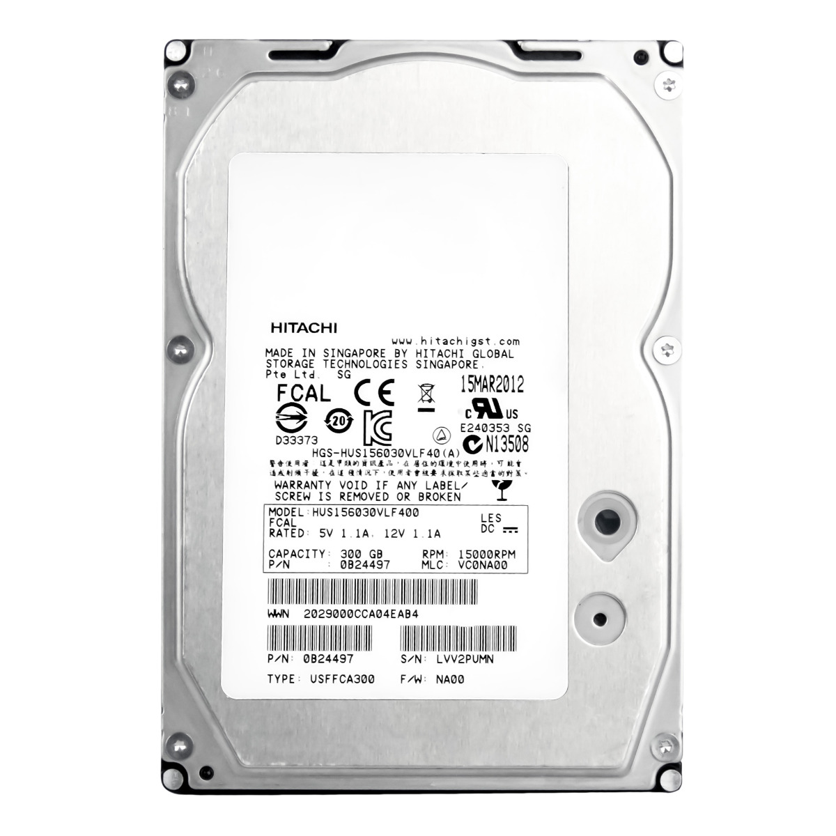 HITACHI UltraStar 15K600 300 Go 15K 64 Mo FC 3,5'' HUS156030VLF400