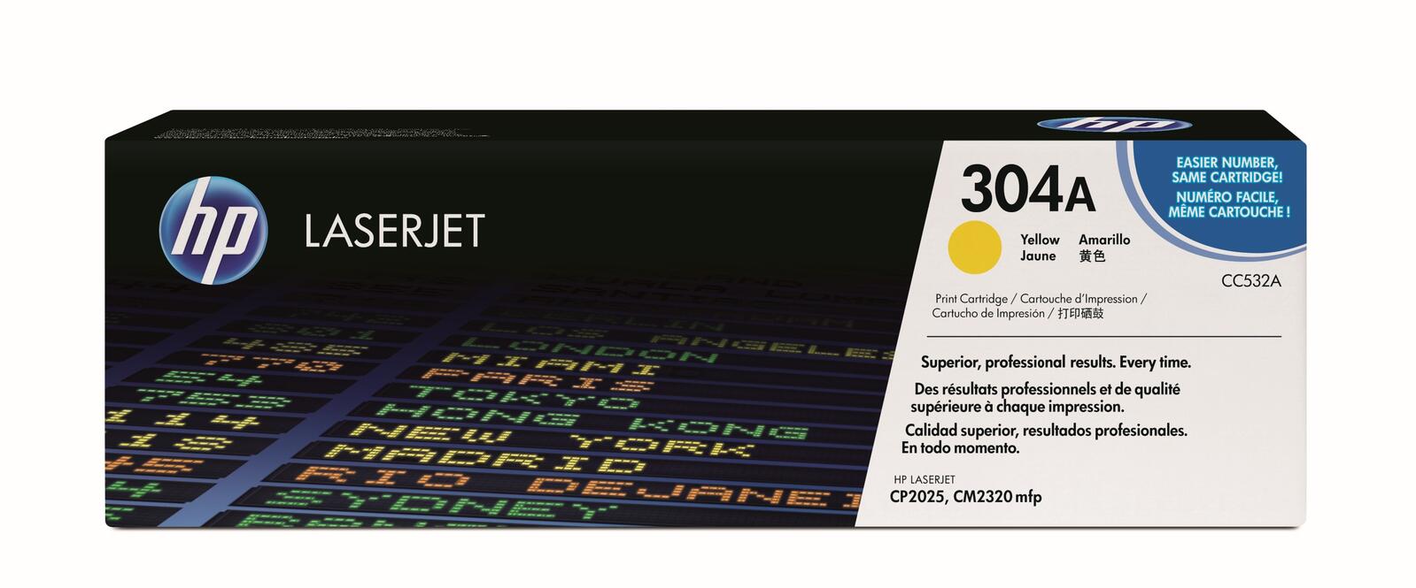 Cartouche toner HP Original 304A Jaune 2 800 pages (CC532A)