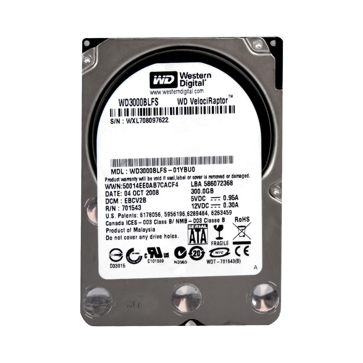 WD VelociRaptor 300GB 10K 16MB SATA II 2.5'' WD3000BLFS