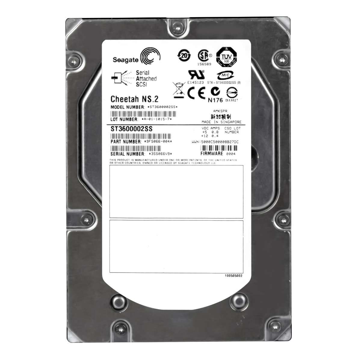 SEAGATE CHEETAH NS.2 600 Go 10000 tr/min SAS-2 3,5'' ST3600002SS