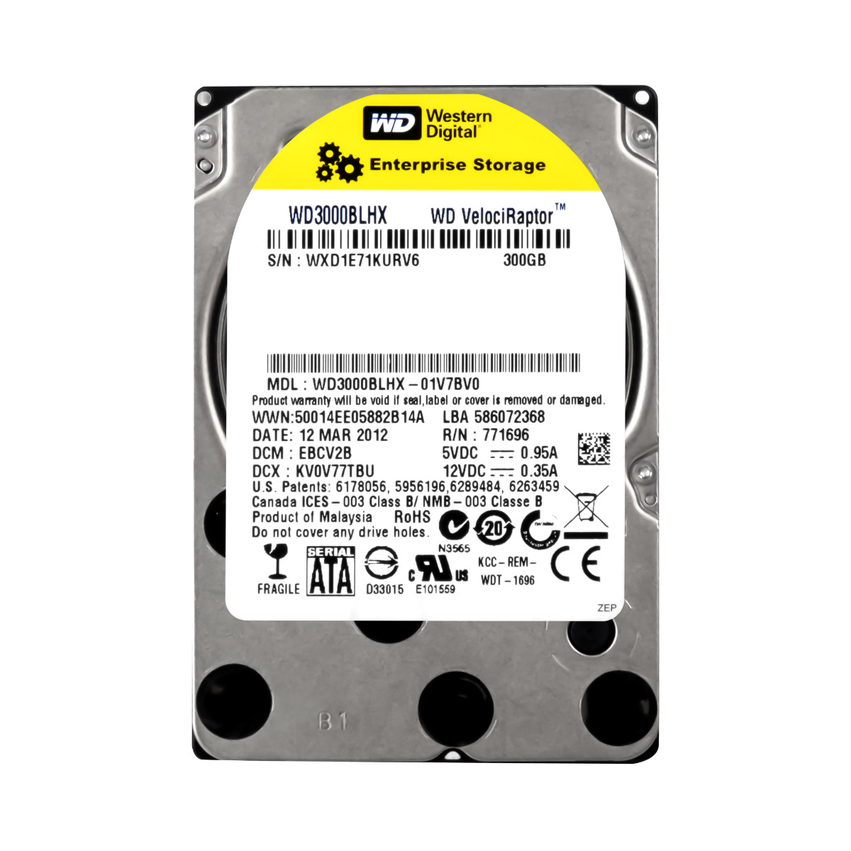 WD VelociRaptor 300 Go 10K 32 Mo SATA II 2.5'' WD3000BLHX