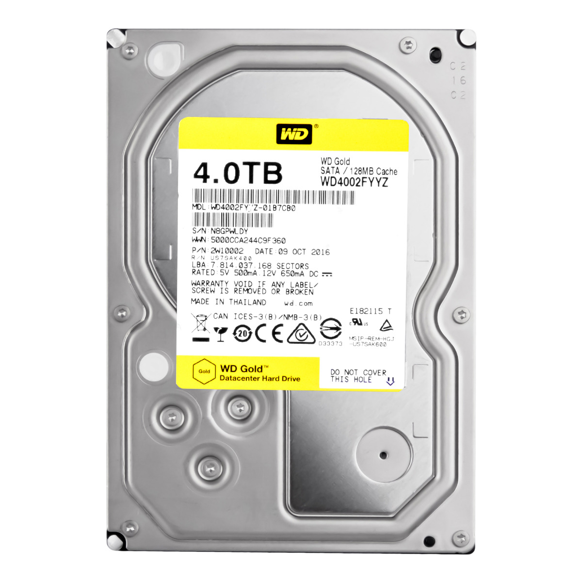 WD GOLD 4TB 7.2K 128MB SATA III 3.5'' WD4002FYYZ