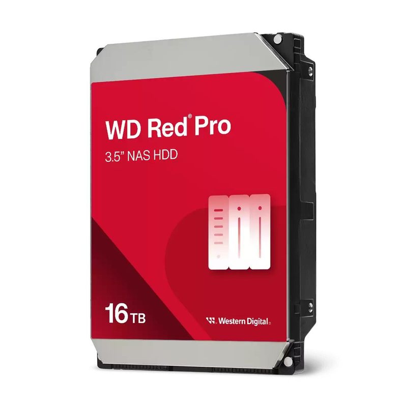 Disque dur NAS WD Red Pro - 16 To, 512 Mo SATA, 3,5", jusqu'à 24 baies, CMR