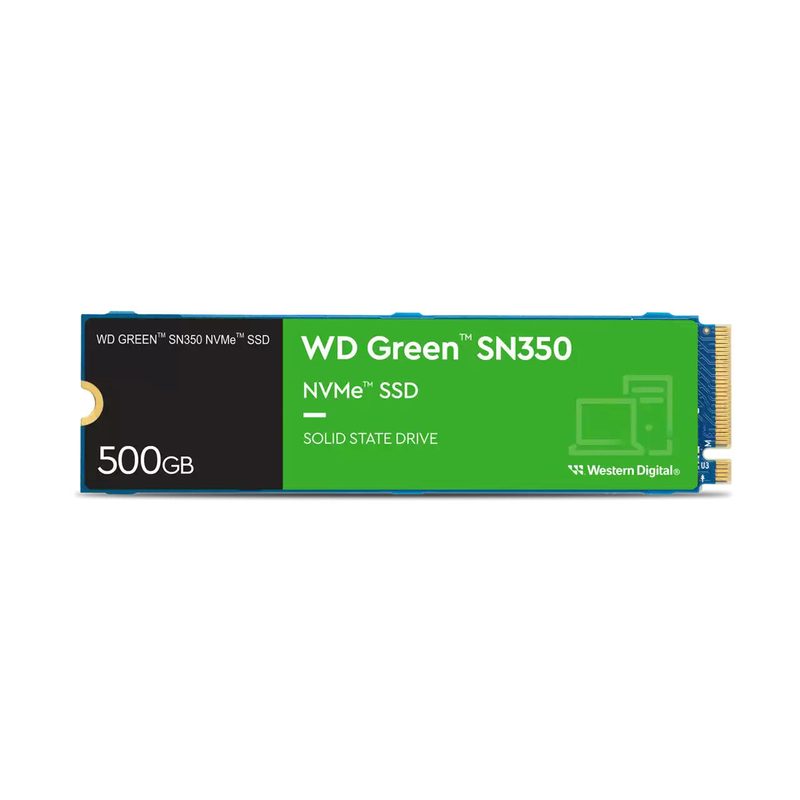 SSD Western Digital Green SN350 NVMe WDS500G2G0C-00CDH0 500 Go interne M.2 2280, PCIe 3.0 x4 (NVMe)