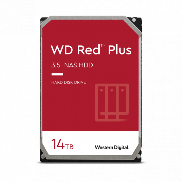 WD RED PLUS 14TB 7.2K 512MB SATA III 3,5'' WD140EFGX NASware 3.0