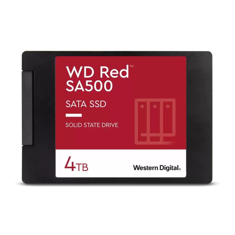 WD Red SA500 SSD NAS SATA 2,5" avec boîtier 4 To 2,5", SATA, 3D NAND