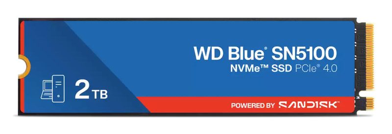 WD Blue SN5100 SSD NVMe - 2 To M.2, PCI Express 4.0 NVMe