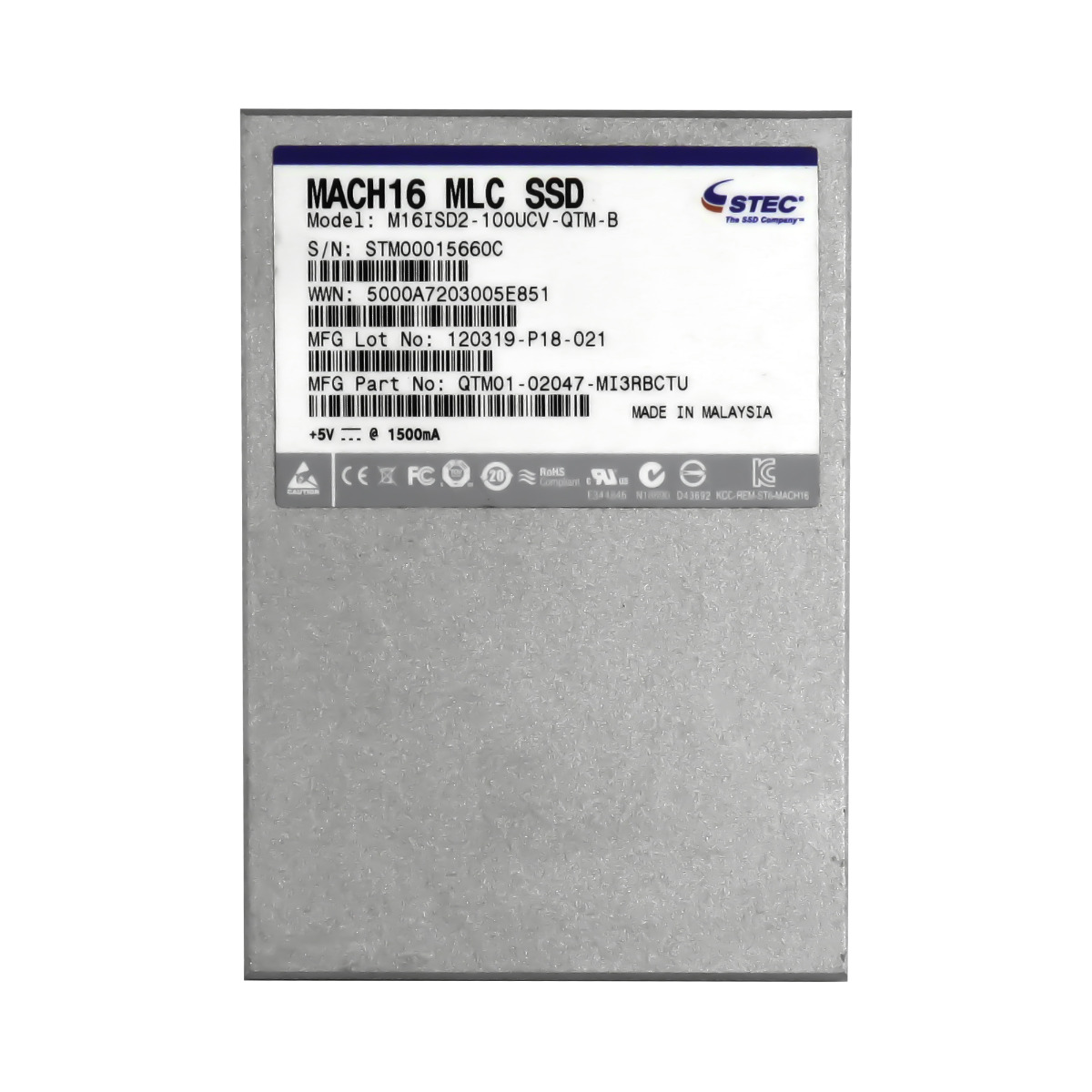 STEC MACH16 100GB MLC SATA II 2.5" M16ISD2-100UCV-QTM-B
