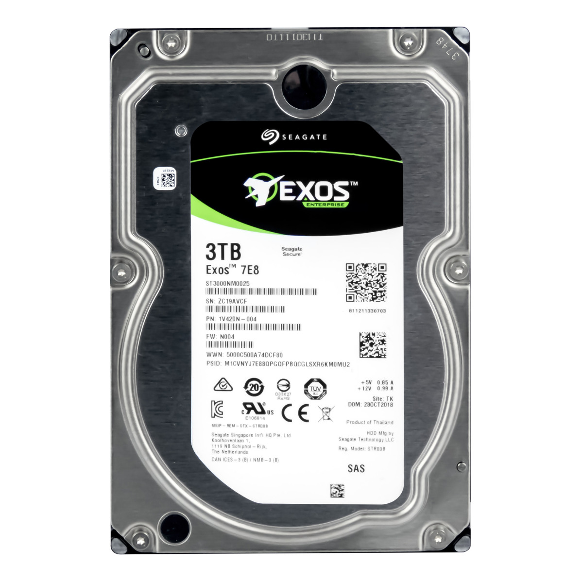 SEAGATE EXOS 758 3 To 7,2K 128 Mo SAS-3 3,5'' ST3000NM0025
