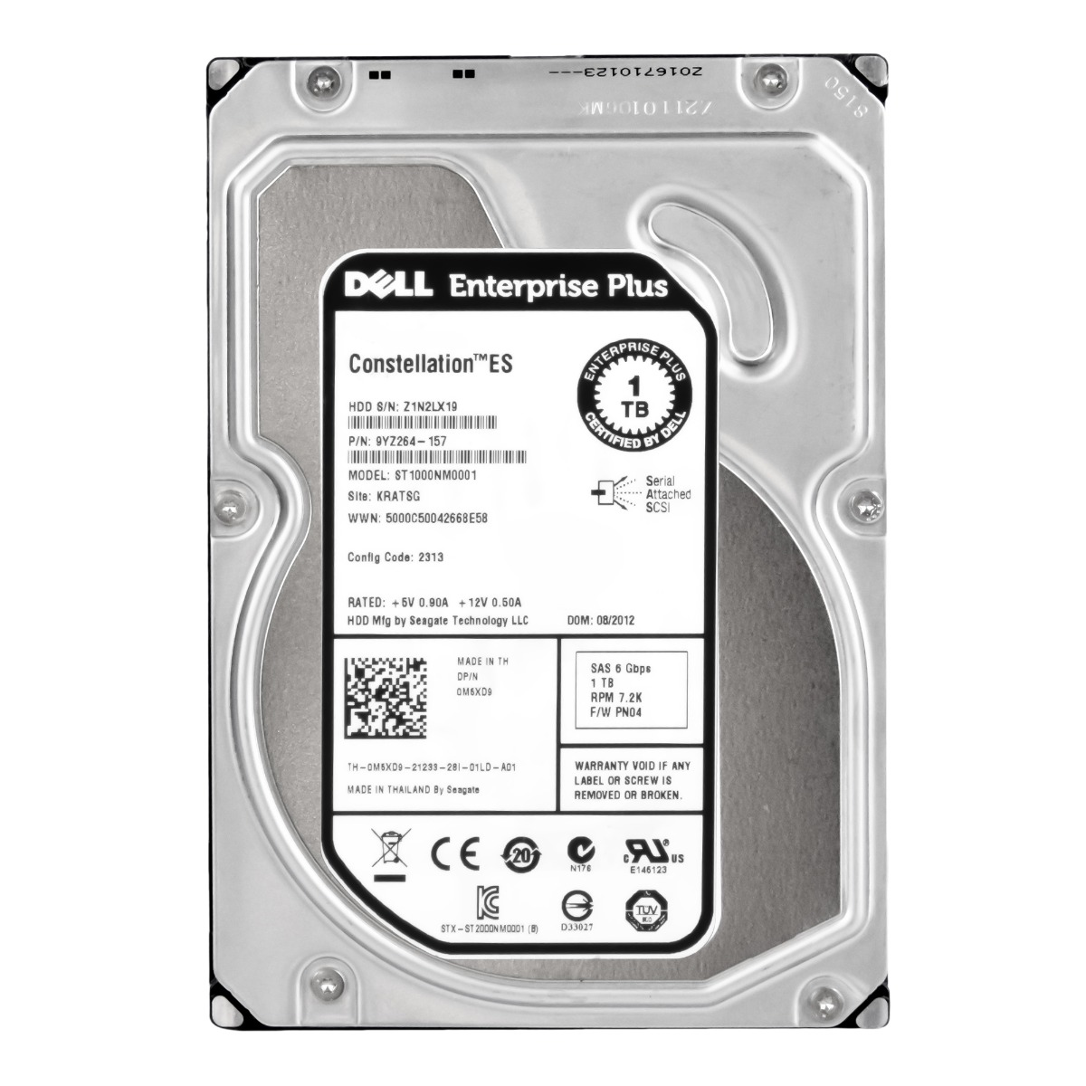 DELL 0M5XD9 1 To 7,2K 64 Mo SAS-2 3,5'' ST1000NM0001