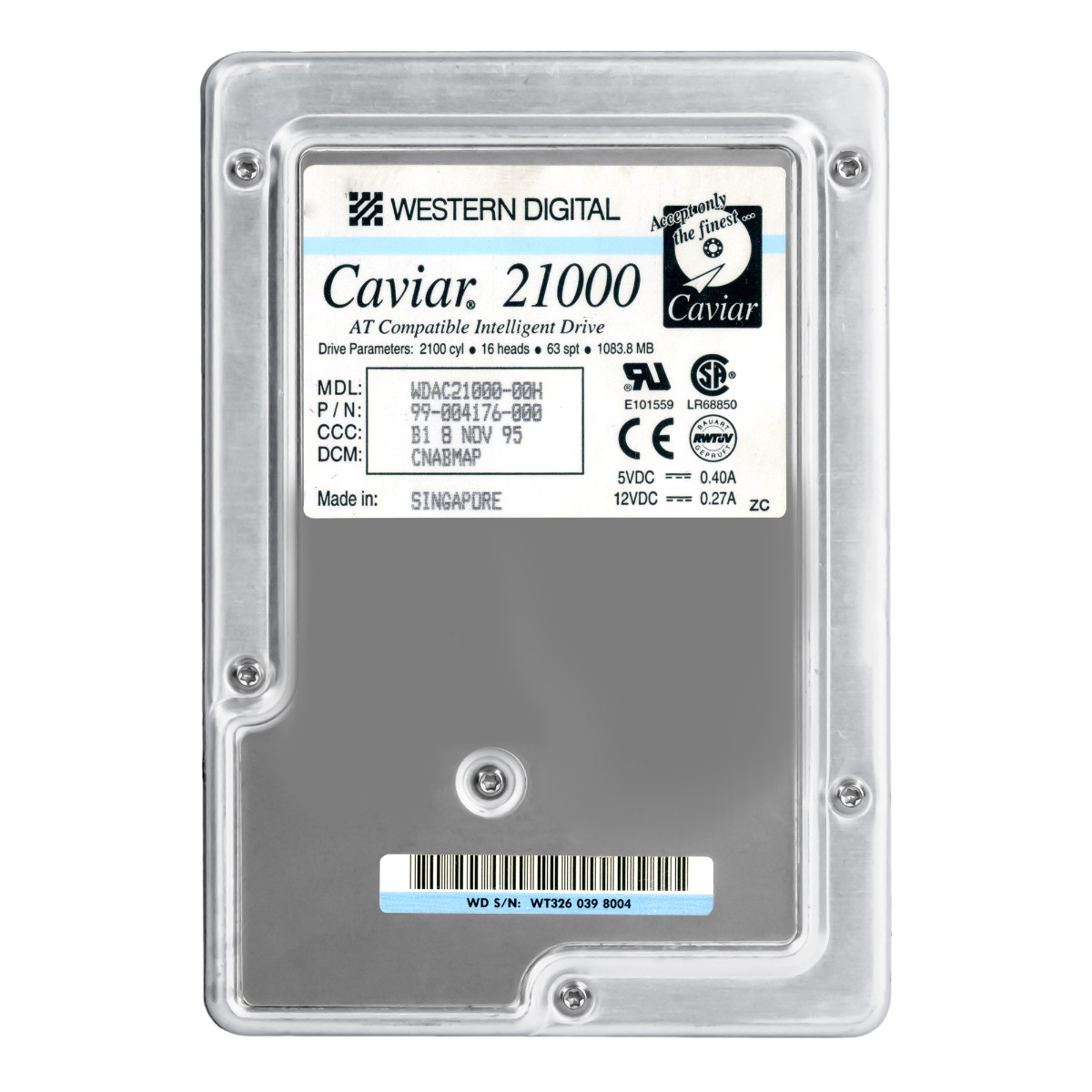 WD CAVIAR 21000 1,08 Go 5,2K ATA 3,5'' WDAC21000-00H