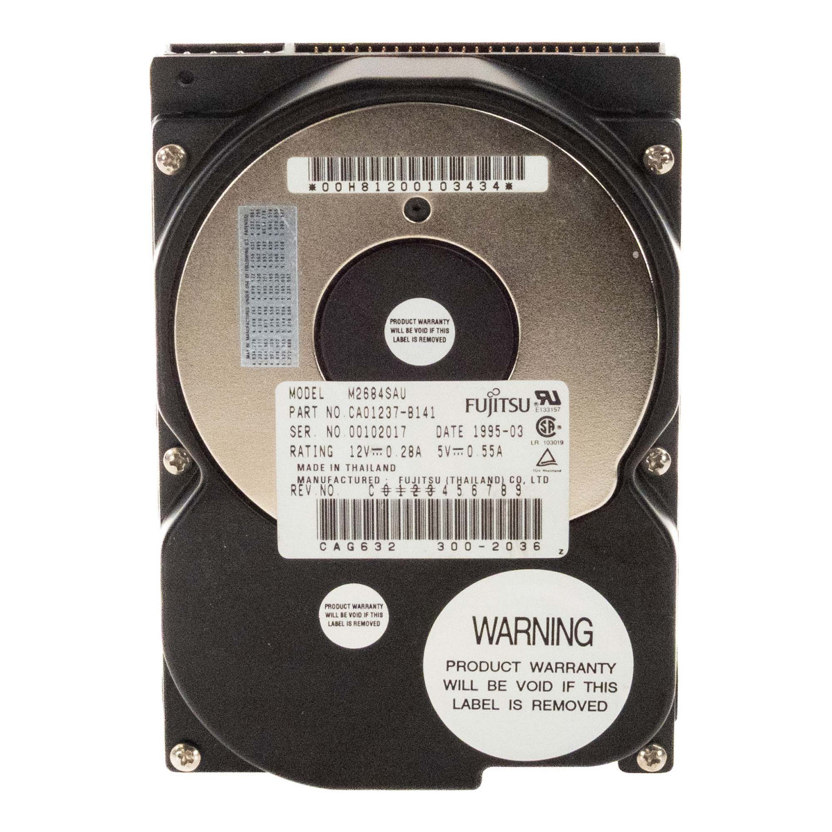 FUJITSU 540 Mo 4,5K SCSI 50 broches 3,5'' M2684SAU