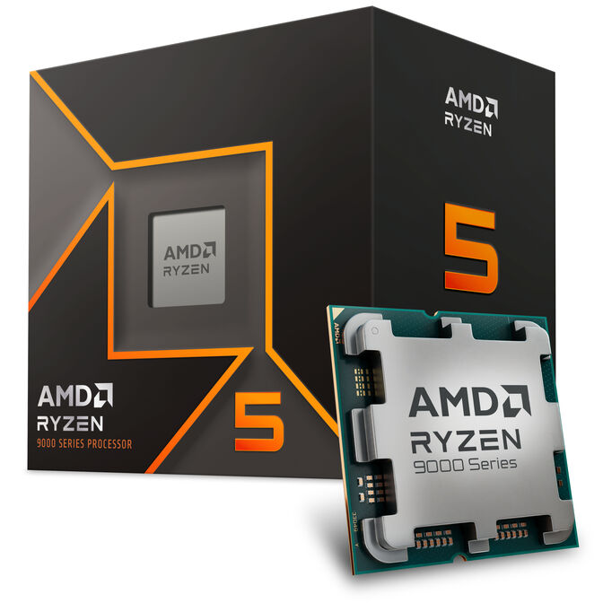 AMD Ryzen 5 9600, processeur 6 cœurs, 5,2 GHz, AM5 (Zen 5) - version boîte, avec refroidisseur