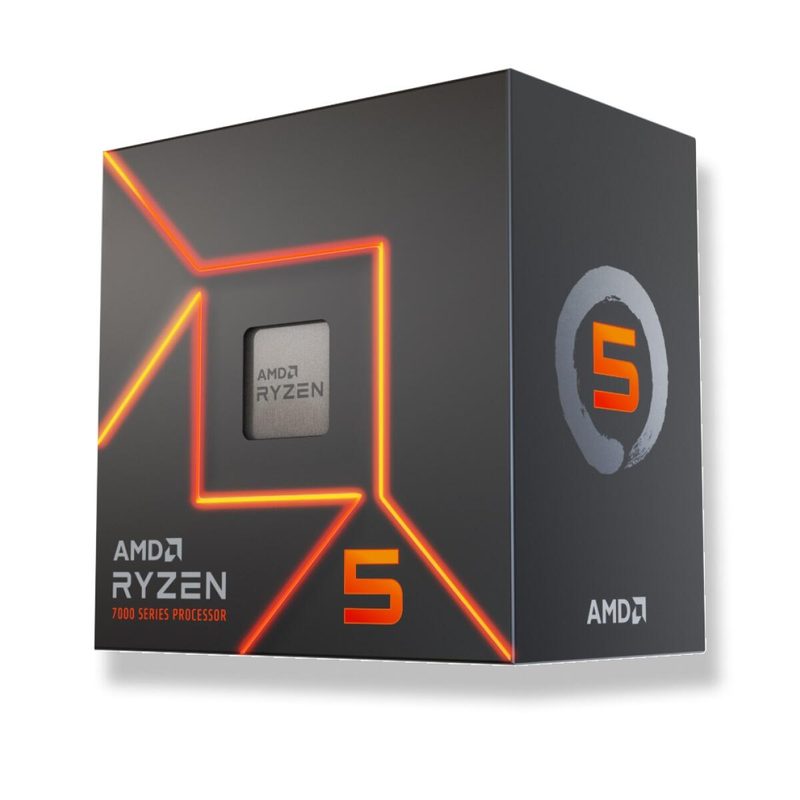 Processeur AMD Ryzen 5 7400 4,3 GHz 6 cœurs, 12 threads, boîtier avec dissipateur thermique