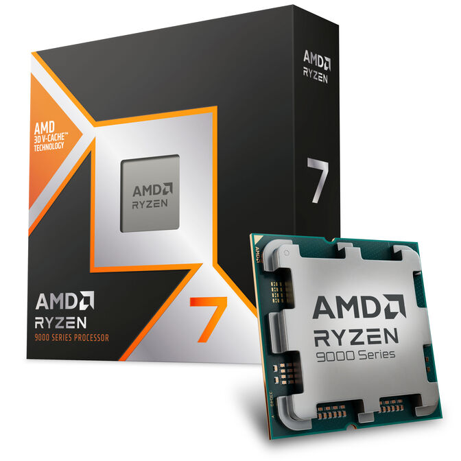 AMD Ryzen 7 9850X3D, processeur 8 cœurs, 5,6 GHz, Socket AM5 (Granite Ridge) - version boîte, sans ventilateur