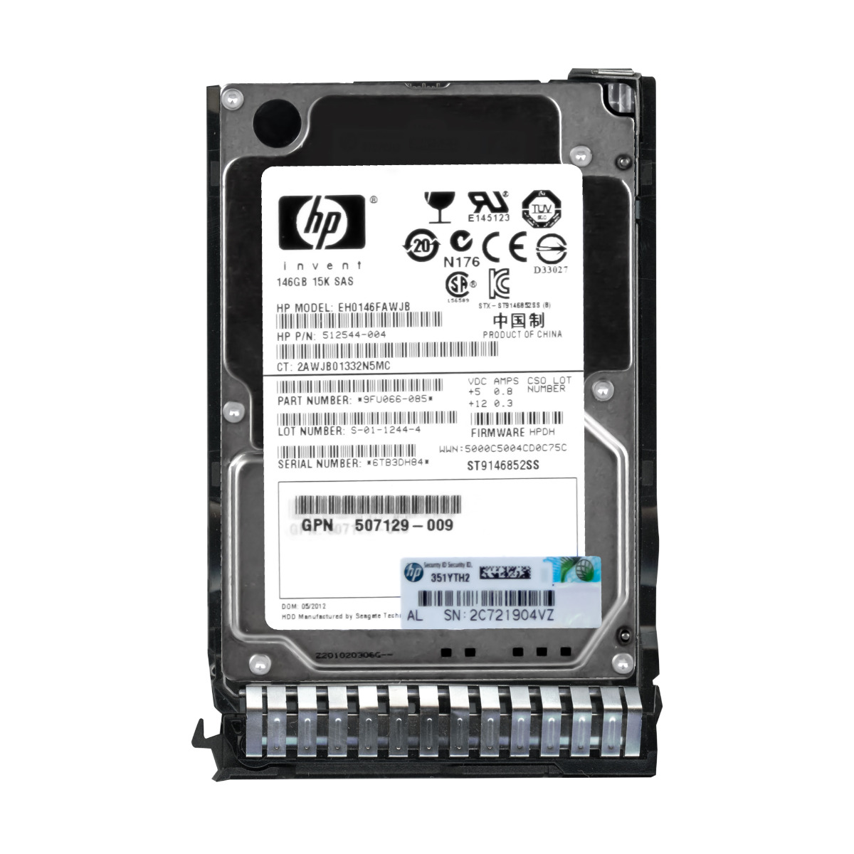 HP 512744-001 512544-004 146GB 15K 16MB SAS-2 2.5'' EH0146FAWJB