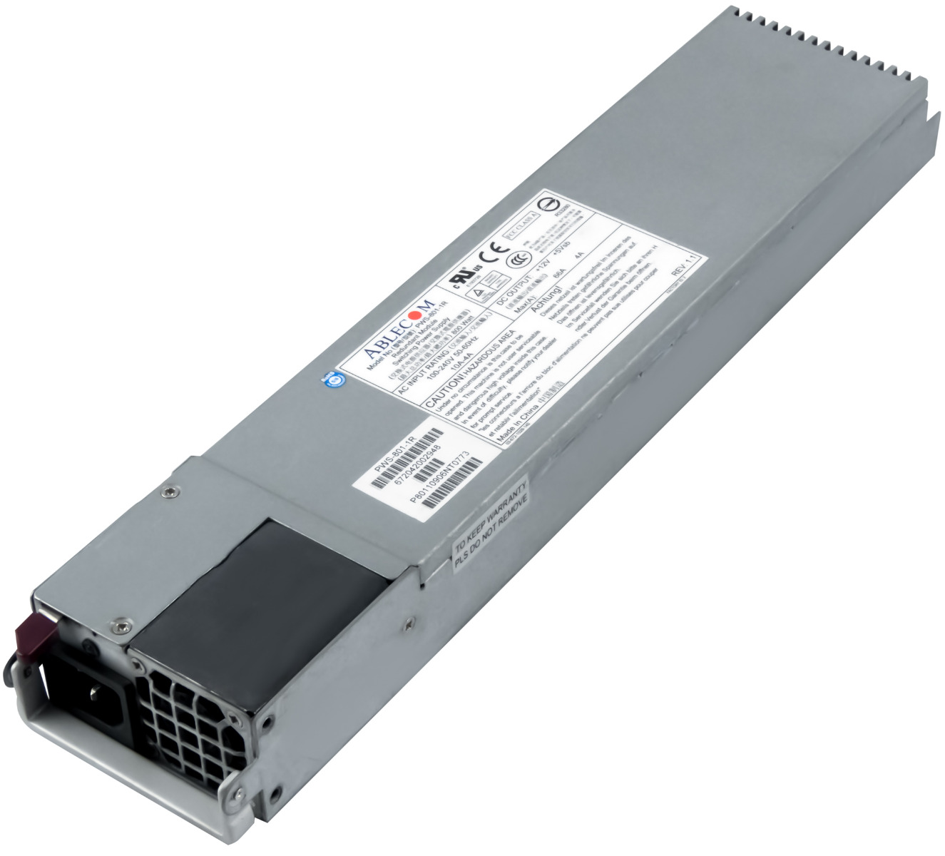ABLECOM PWS-801-1R 800 W SUPERMICRO SC808/809