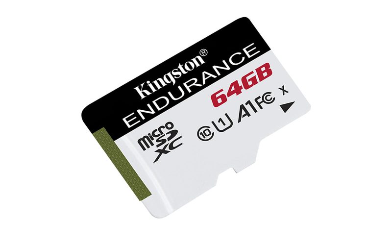Kingston Technology High Endurance Carte microSD 64 Go, UHS-I, Class 1 (U1), A1, Noir, Blanc