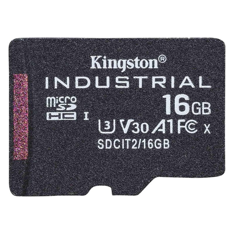 Kingston Technology Carte mémoire industrielle 16 Go MicroSDHC UHS-I Class 3 (U3) A1 Noir