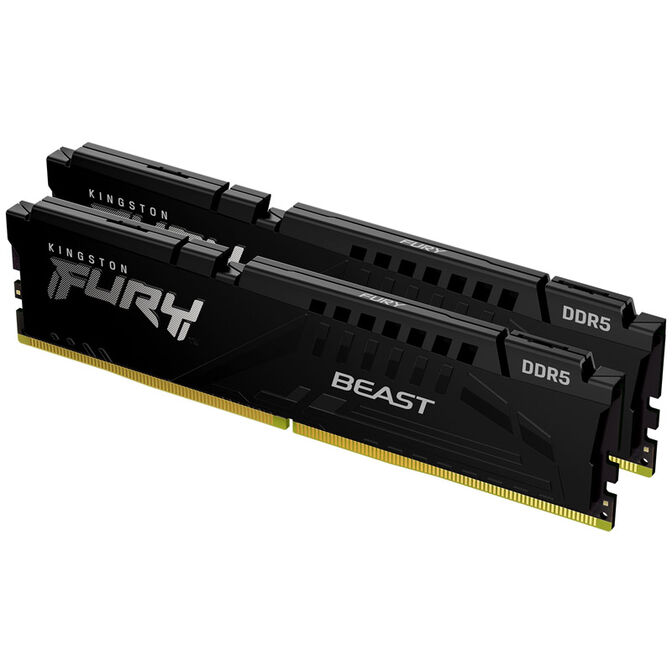 Kingston Fury Beast Black DDR5-5200 RAM, CL40 - Kit Dual 64 Go, noir
